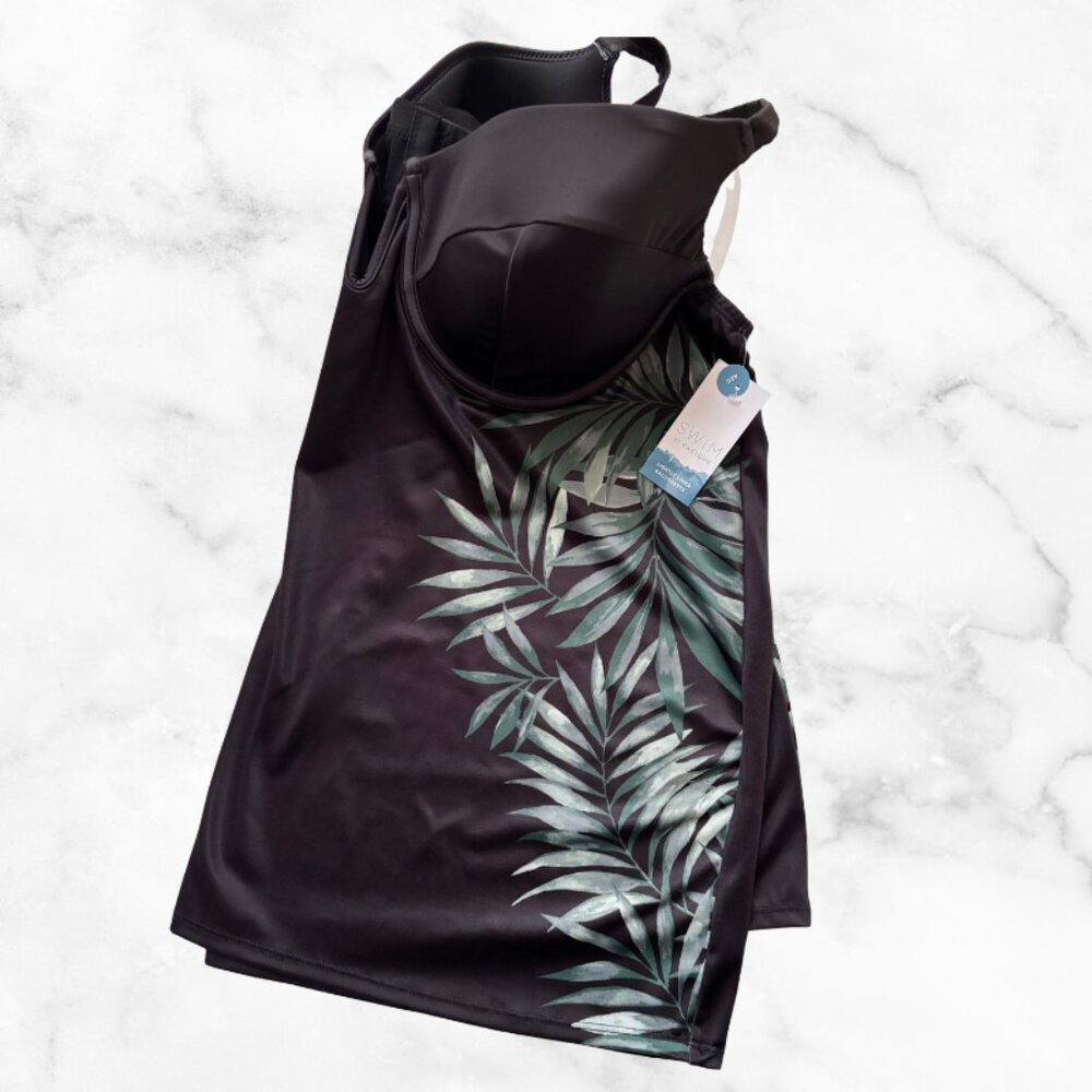 NWT | LANE BRYANT Plus Size Swimsuit Balconette Tankini Underwire 42 C Swim Top - Picture 8 of 15